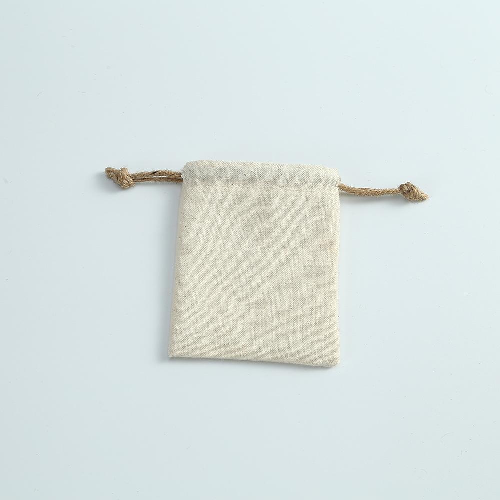2‑Pack Cotton Linen Jewelry Storage Drawstring Pouch, Small Sundries Organizer Bag
