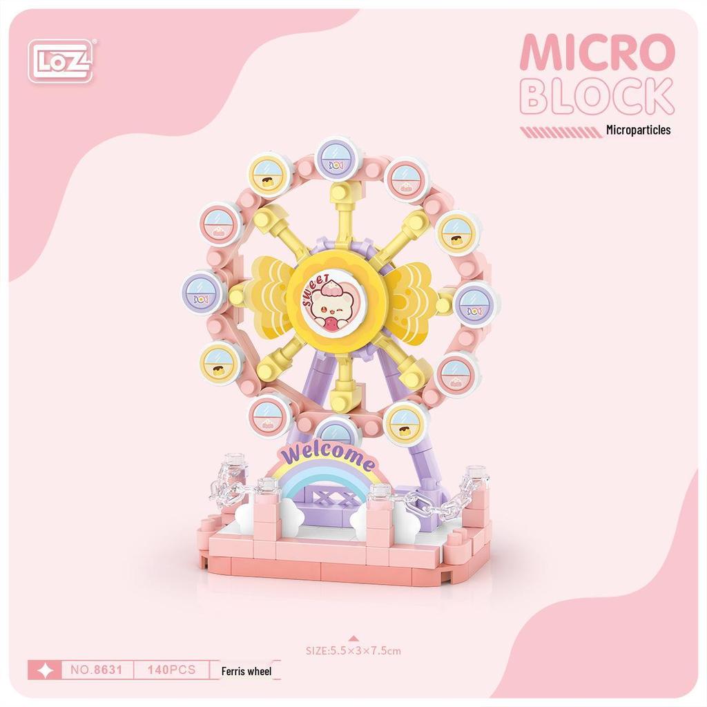 Loz Micro-Particle Pet Shop Ferris Wheel Scene Miniature Building Blocks - Children's Toys & Christmas Gift
