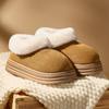 Winter outer wear thick-soled non-slip piled thickened indoor home plush warm and heightened cotton shoes