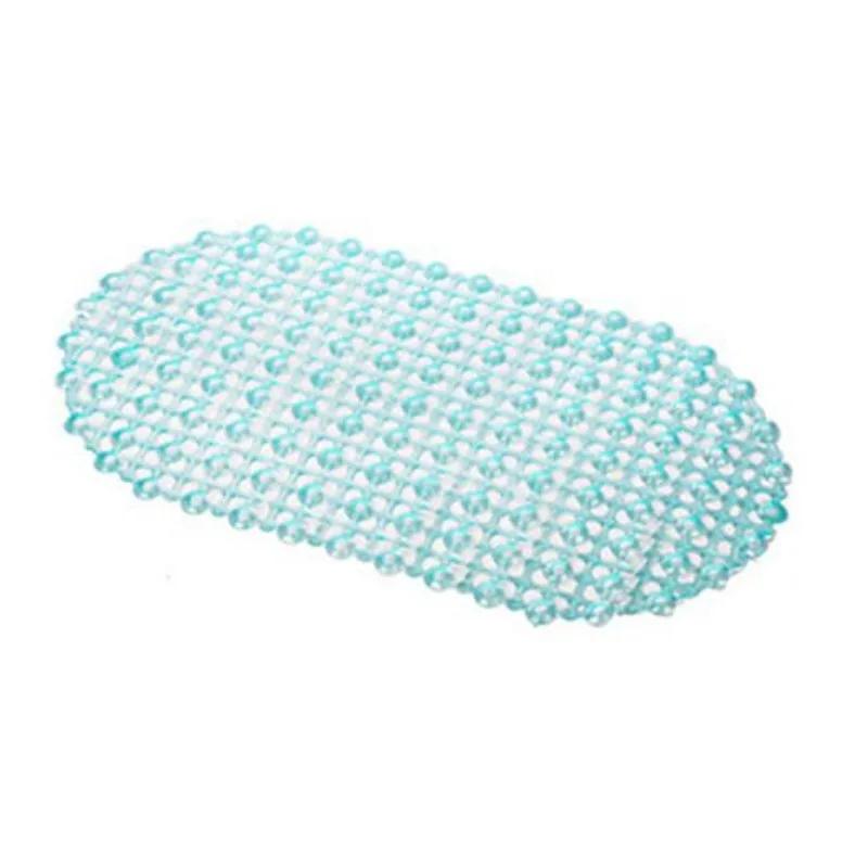 

1PC Bath Non-slip Mat Household PVC Plain Color Oval Water Beads Bathroom Mat Shower Mat Alfombrilla De Ducha Antideslizante зелений