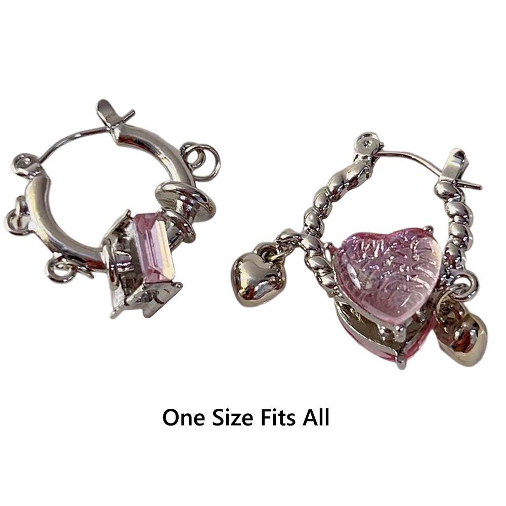 Sweet Cool Asymmetric Ear Hoop Trendy Design Girl Stud Earrings for Women Girls