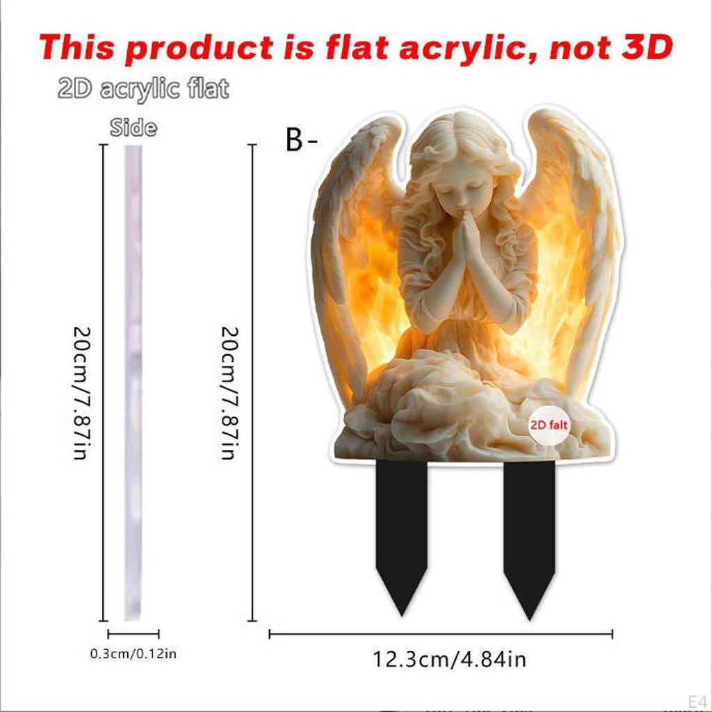 Angel Garden Stake, 2D Sign, Yard Decoration, Memorial Plaque, Fairy Accessories, Sign