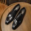 Cowhide Business Dress Three Joint Shoes Men's Brock Leather Shoes Men's Comfortable and Versatile