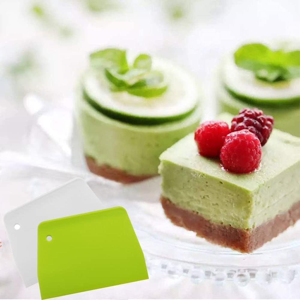 Durable Practical Pastry Dough Scrapers Green White Bowl Scraper  for Versatile Kitchen Use