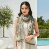 Breathable Ethnic Sheer Shawl Embroidered Long Lace Scarf Mesh Stole Summer Hijab Sun Protection