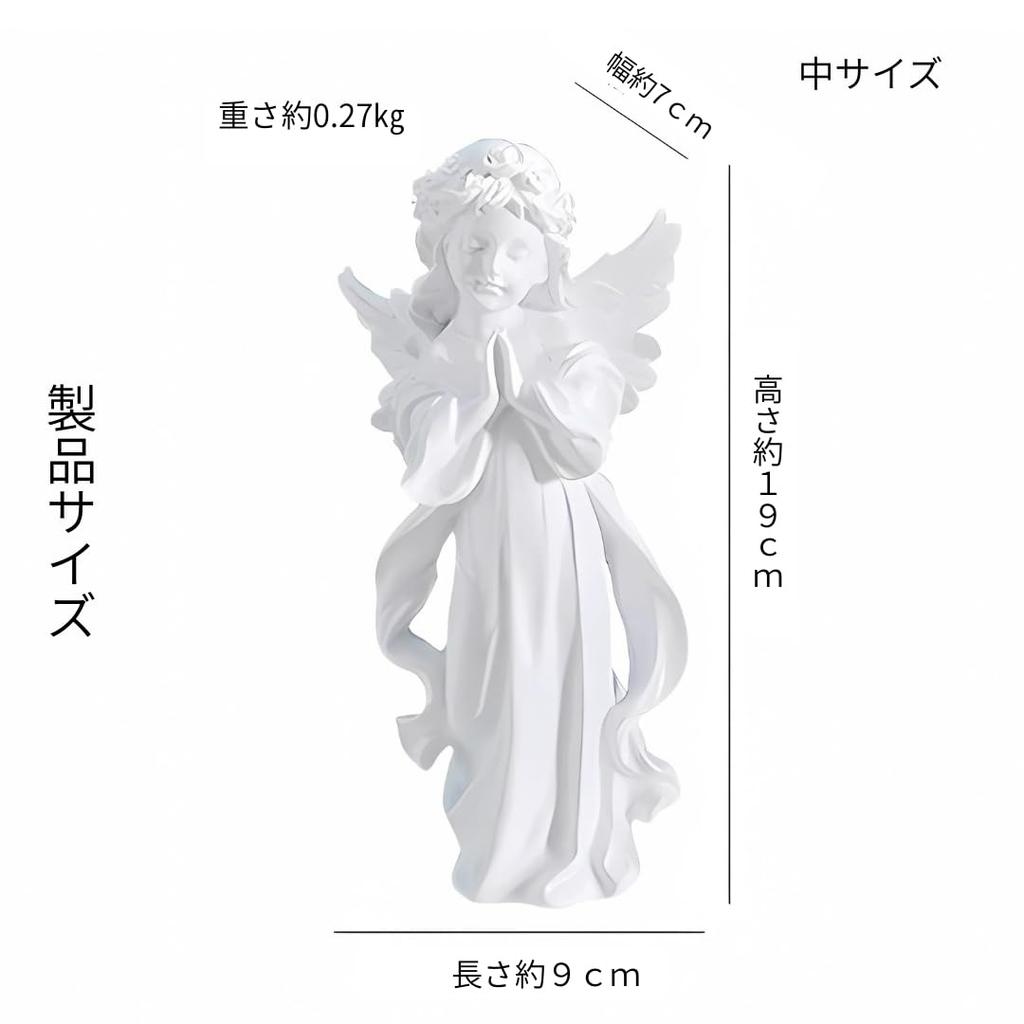 Praying Angel Statue, White, Large, Medium, and Small Resin Figurine, Peace Statue, Prayer Angel, Interior Decoration, Gardening, Crafts, Sculpture,