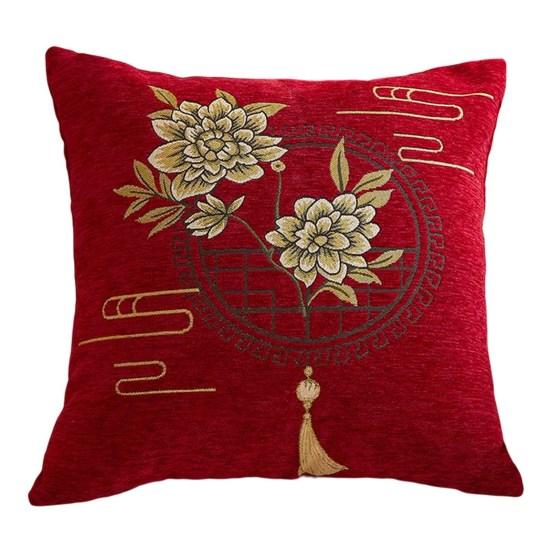 Poszewka na poduszkę w stylu chińskim miękka zmywalna oddychająca wygodna dekoracyjna poliestrowa domowa poduszka na sofę