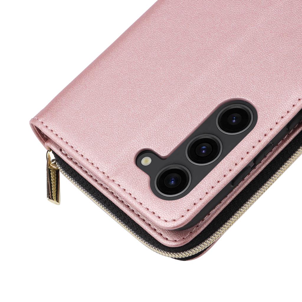 R20 For Samsung Galaxy S23 Leather Case Zipper Wallet Folio Flip Phone Cover