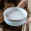 Deep Plate Household Ceramic Plate Japanese Good-Looking Dinner Plate Dish Plate Round Large Plate Restaurant Hotel Salad Plate Arrangement
