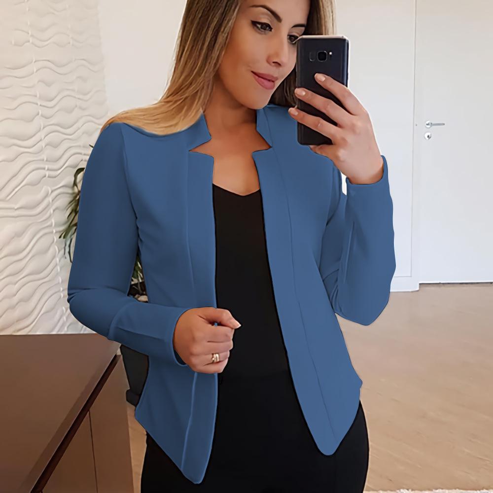 2023 Autumn/Winter European-American Solid Color Slim Fit Commuter Suit Jacket