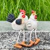 Cute Hand-crafted Hanging-rooster Ornament – Garden Décor, Landscape Decoration, and Charming Birthday Gift