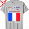 Vive La France Bastille Day T Shirt Vintage Washed Stylish Versatile Top For Everyday Wear Homme Graphic Casual