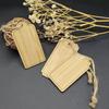 10Pcs Blank Bamboo Square Small Hanging Tag Decorative Hanging Tag for Car Interior Flower Basket Gift Box Clothing Accessories Hanging Tag Decoration
