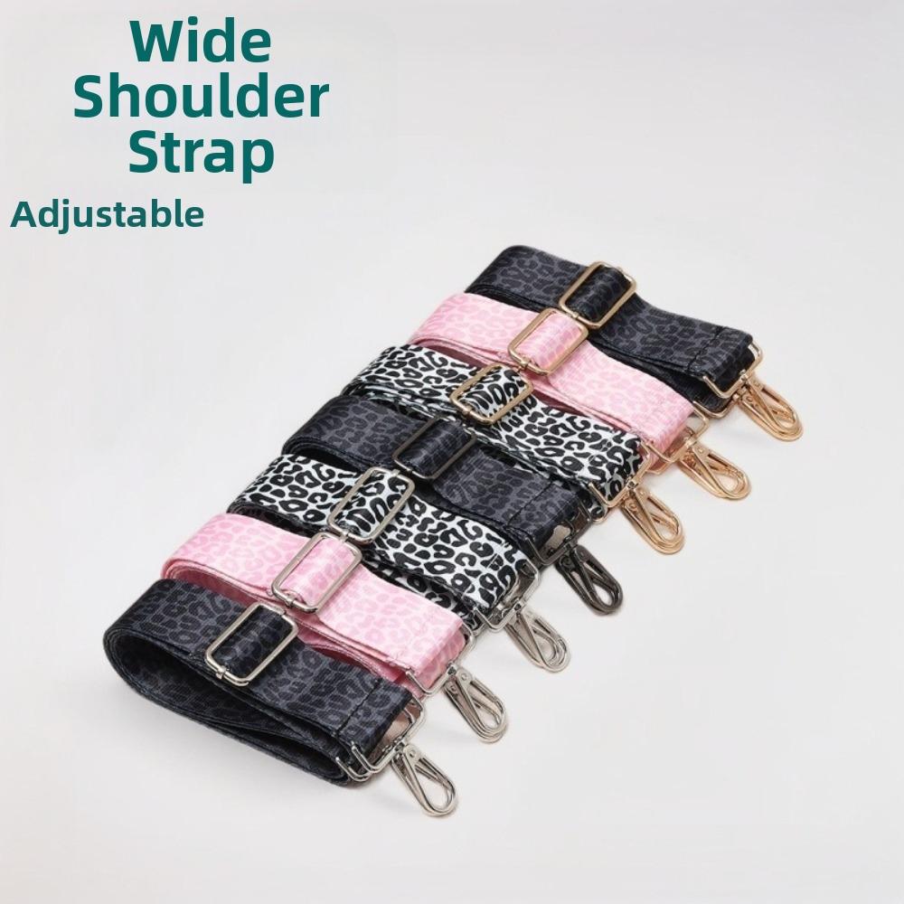 New 1.8cm Width Crossbody Strap Polyester Durable Leopard Print Strap Adjustable 71-111cm Bag Straps Bag Accessories