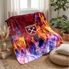 Coperta in Flanella con Stampa West Ham United, Morbida Calda Leggera Coperta da Divano Letto Campeggio