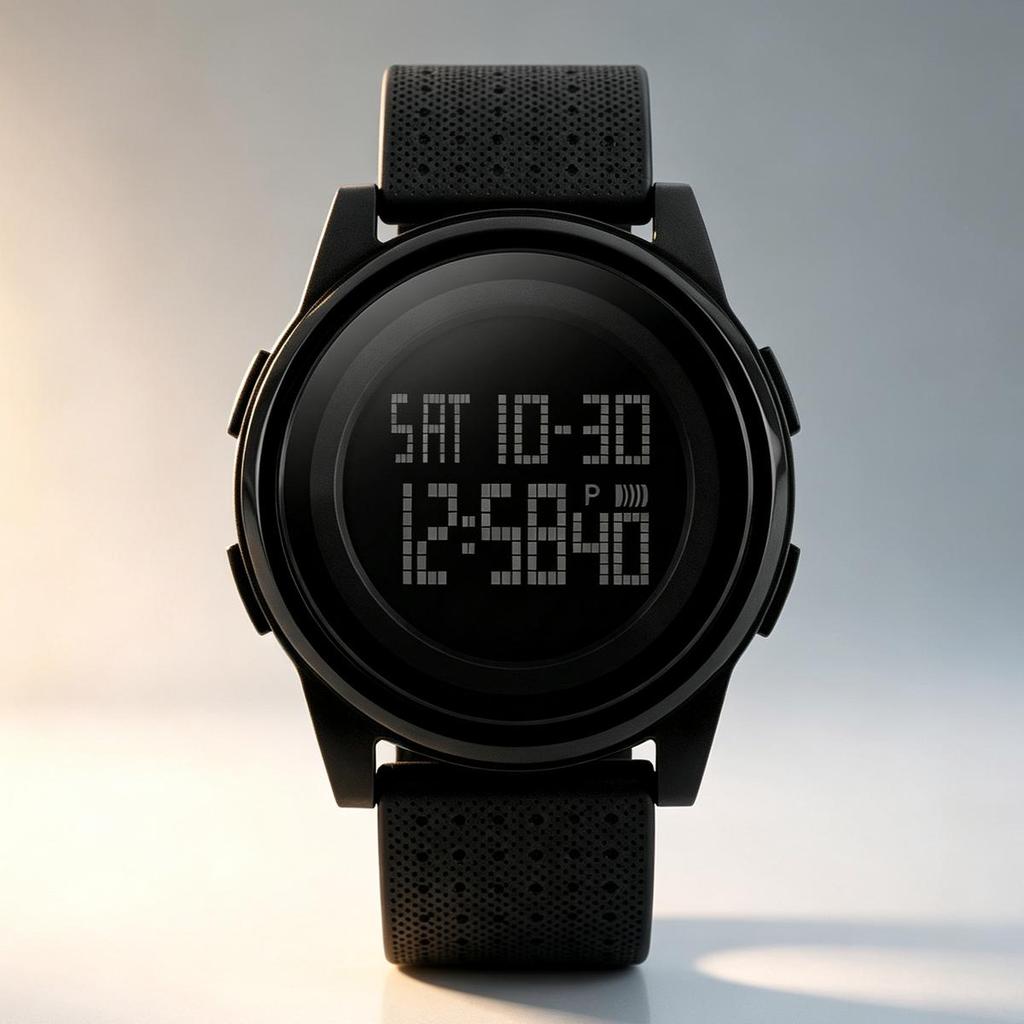 Unisex Digital Watch SKMEI Large Dial LED Backlight School 50M Waterproof 1206