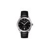 Pr100 Serie Quarzwerk Graviertes Zifferblatt Uhr 39mm Schwarzes Zifferblatt Edelstahlgehäuse Lederarmband Herrenuhren T101.451.16.051.00