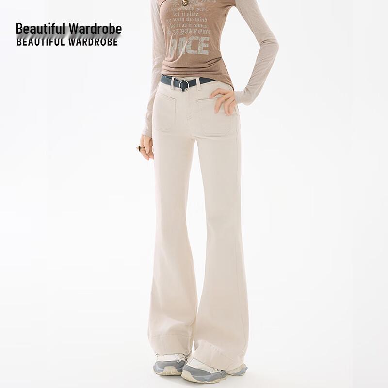 BEAUTIFUL WARDROBE Women's American Retro Flared Jeans