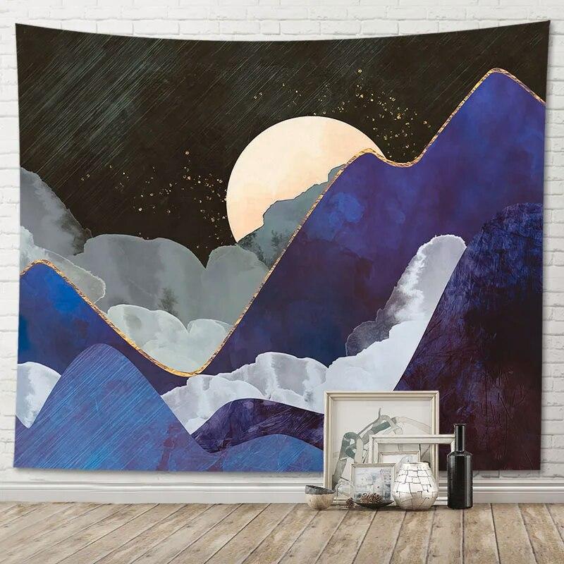 Beautiful Tapestry Room Decoration Abstract Mountain View Home Wall Hanging Background Cloth