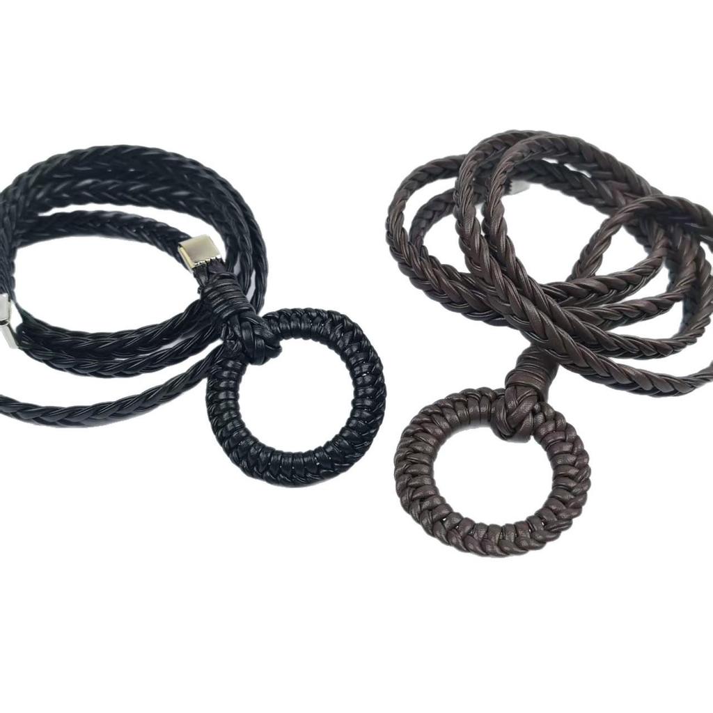 Handmade Women's Retro Woven Rope Belt - Casual & Versatile Thin Waist Accessory