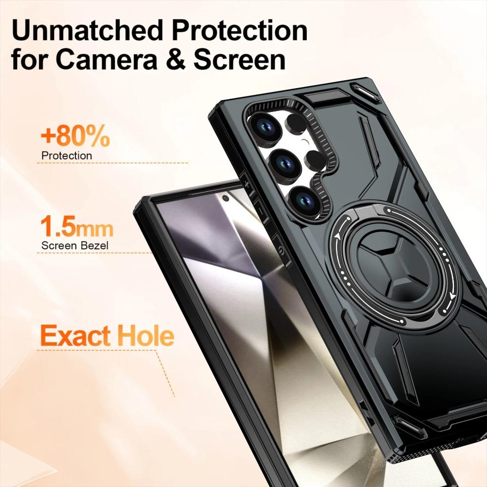 360° Rotating Magnetic Bracket Armor Case for Samsung S26 Ultra S22 S23 S24 S25 Ultra Plus S25 FE A15 A36 A56 Shockproof Cover