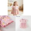 Girl Summer Cotton Short Sleeve Princess Dress With Cartoon Pattern For Kids