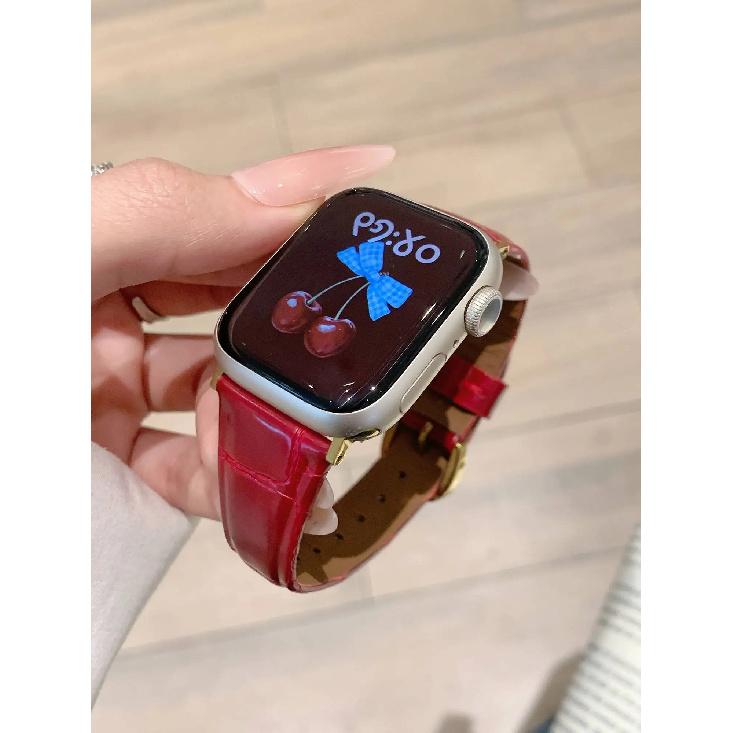 New Beautiful retro oil leather band For Apple Watch women 44mm 40 45 41 49 42 38 Series 11 10 9 8 SE 7 6 5 4 3 Strap