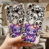 Phone Case: 2D Flat Design, Suitable for iPhone 18, 17, 16, 15, 14, 13 Pro Protective Cases, Starry Purple Glitter Little Bear, Perfect Christmas and