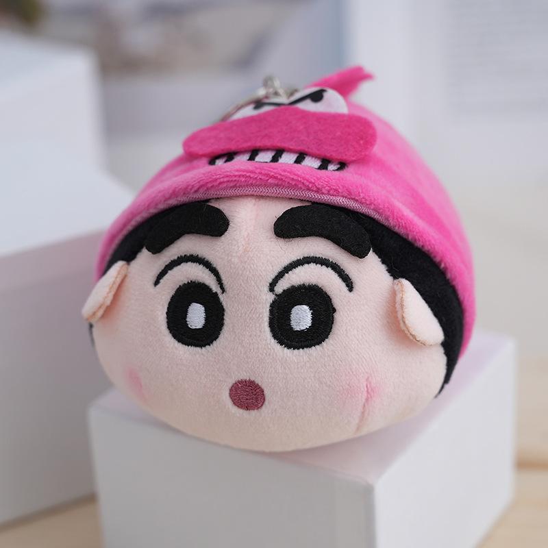 

Ultraplush Crayon Shinchan Keychain Adorable Cartoon Tail Accessory Backpacks For ярко-розовый