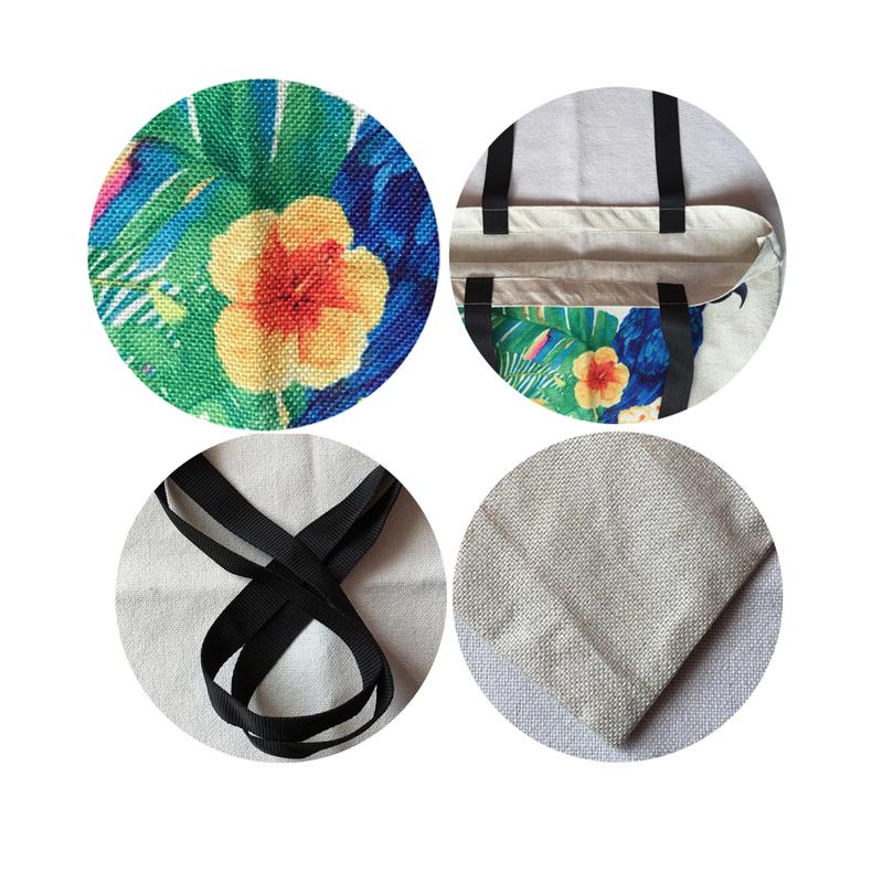 Niedliche Katze Bedruckte Damen Tragetasche Tote Einkaufstasche Lässige Reise Strandtasche Leinen Tragetasche mit Gedrucktem Logo