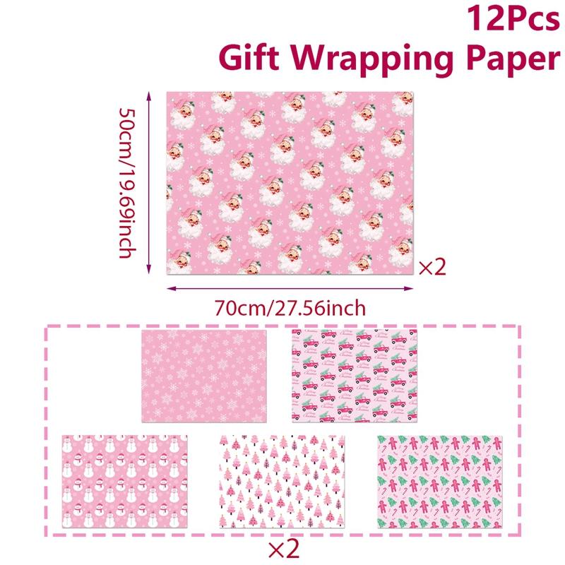 

Рождественская упаковочная бумага Веселые рождественские украшения для дома 2024 Рождественская упаковочная бумага для подарков Навидад Натал Подарки на Новый год 2025