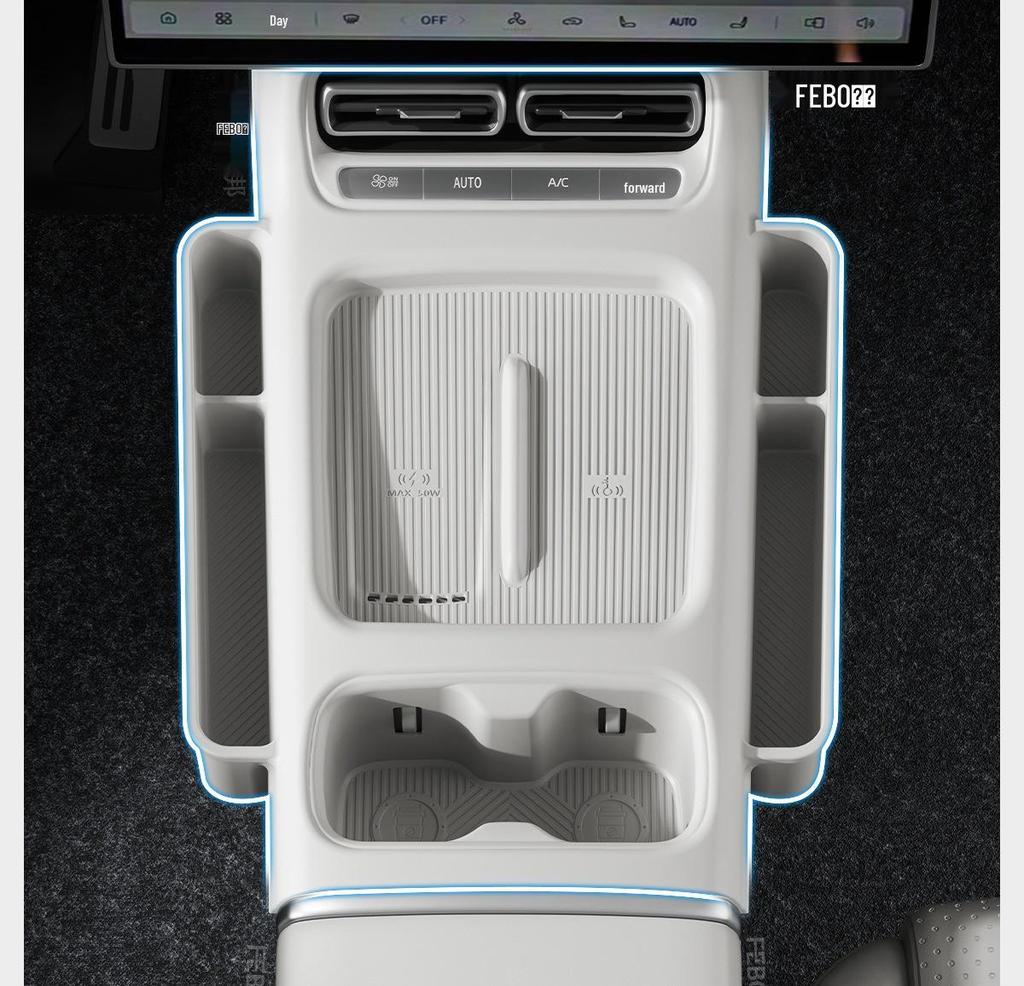 Qiyuan Q05 Center Console Silicone Mat & Cup Holder Cover for 26 Models