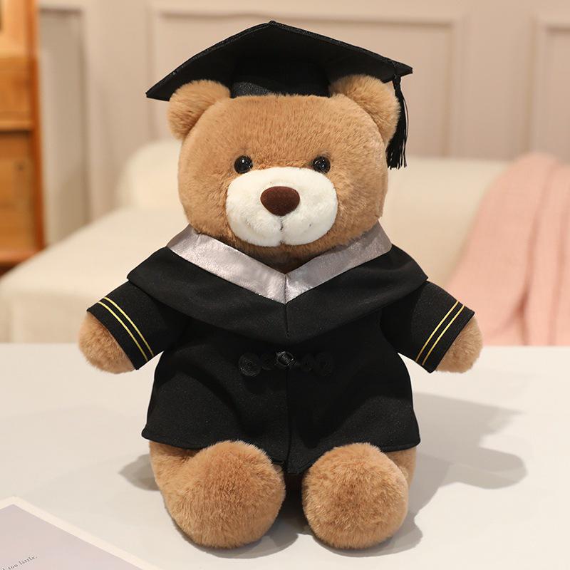 Dr. Bear Graduation Plush Toy - Teddy Bear Gift for Students from Primary To High School