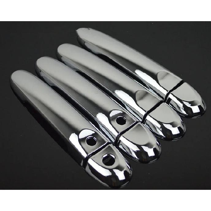 Door Handle Cover For Nissan March Micra K13 2010-2015 Carbon Fiber Chrome Car Trim Stickers Car Styling Accessories