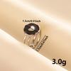 Punk Silver Color Black Enamel Sun Moon Star Eye Rings For Women Men Accessories Stainless Steel Ring Open Finger Jewelry Bagues