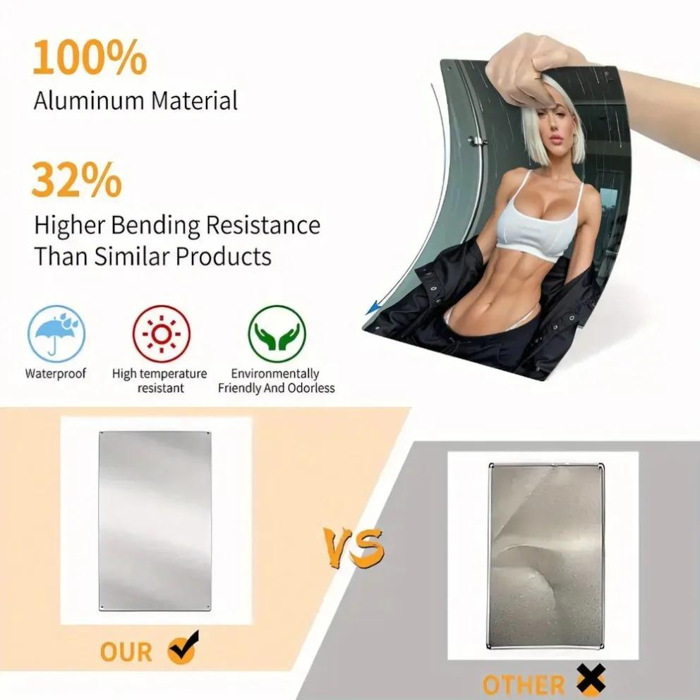 Bohemian Retro 2D Flat Aluminum Wall Art Abstract Body Decor Lightweight Home