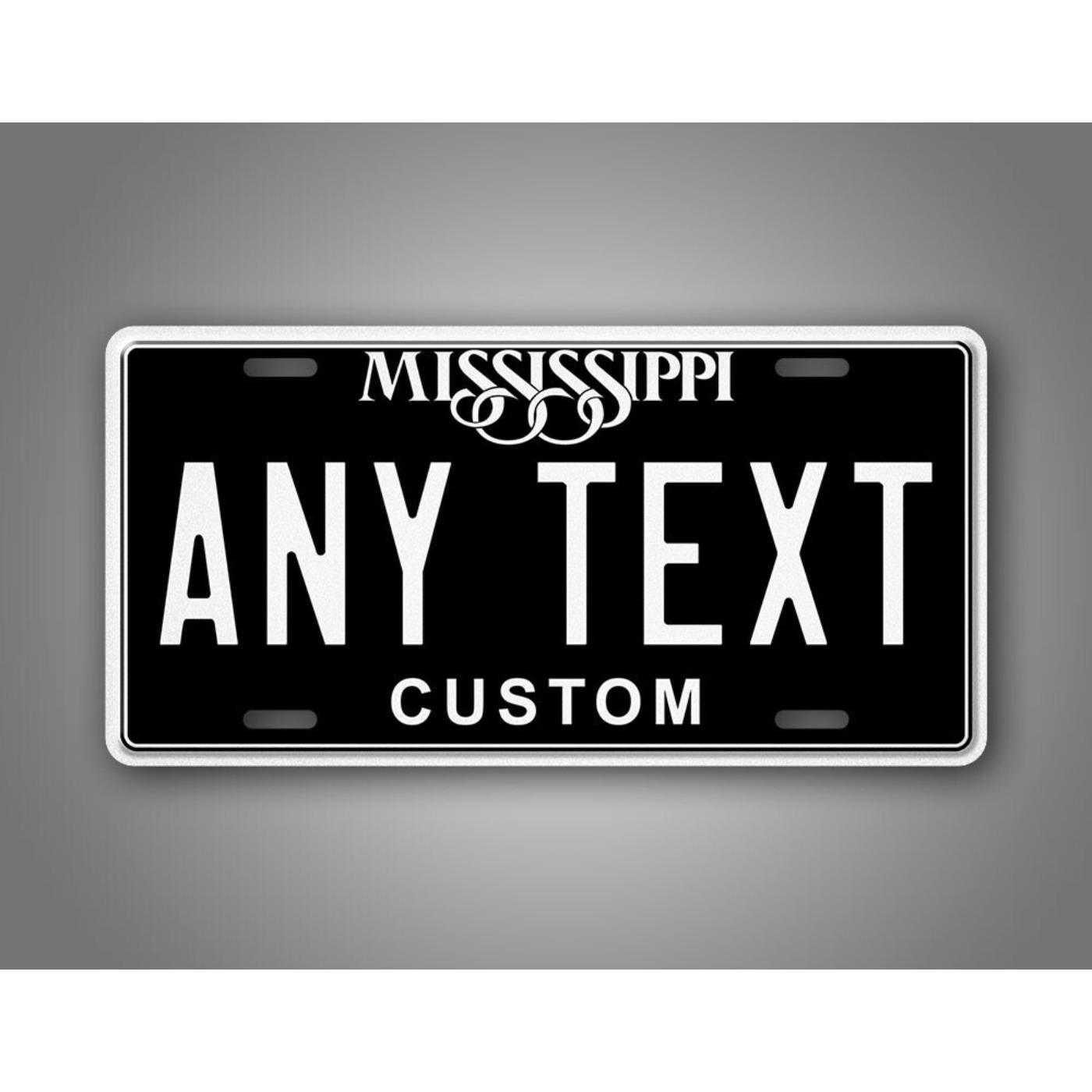 Personalized Mississippi License Plate Metal Tin Sign Wall Decor белый