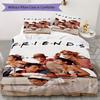 1PC Friends Theme Bedding Quilt Set Quilt Cover Pillowcase Home Decoration Birthday Gift (1 * Duvet Cover + 2 * Pillowcase, Without core)A8