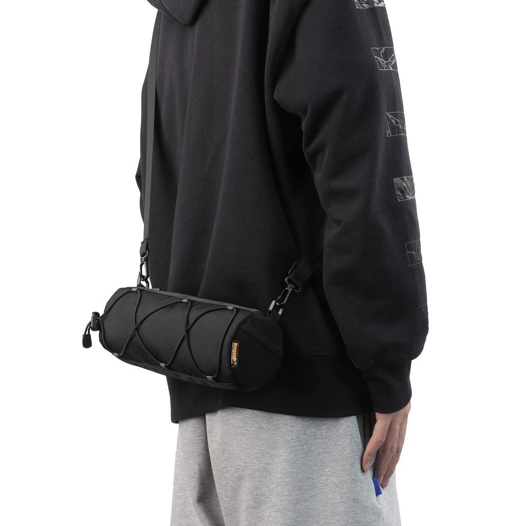 Rhinowalk Bicycle Handlebar Bag, Bicycle Front Bag Frame Storage Roll Bag Mountain Road Bike Commuter Shoulder Bag Professional Cycling Accessories