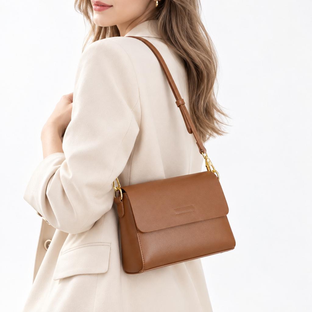 Genuine Leather Crossbody Bag, Shoulder Bag for Women, Casual Cowhide Small Bag