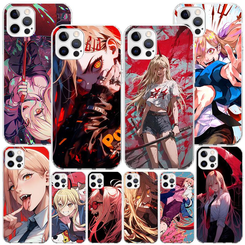 C-Chainsaw Mans Power Phone Case For iPhone 13 12 Mini 11 Pro Max XS XR X SE 7 8 Plus 5S 5 6S 6 Gift Print Cover Fundas