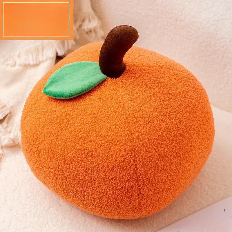 Cute Fruit Plush Pillow Pumpkin Pillow Persimmon Orange Girlfriend Gift Sofa Cushion Children's Sleeping Companionship