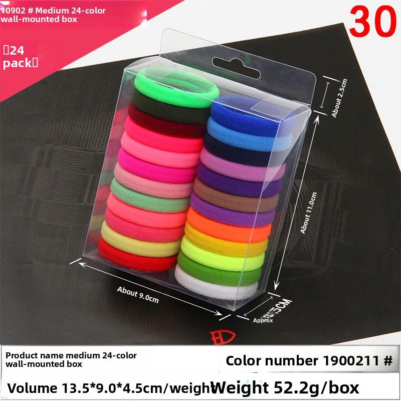 High-elasticity Box Towel Hair Band Fresh Hyuna Colorful Hair TieTowel Band Candy-colored Rubber Band