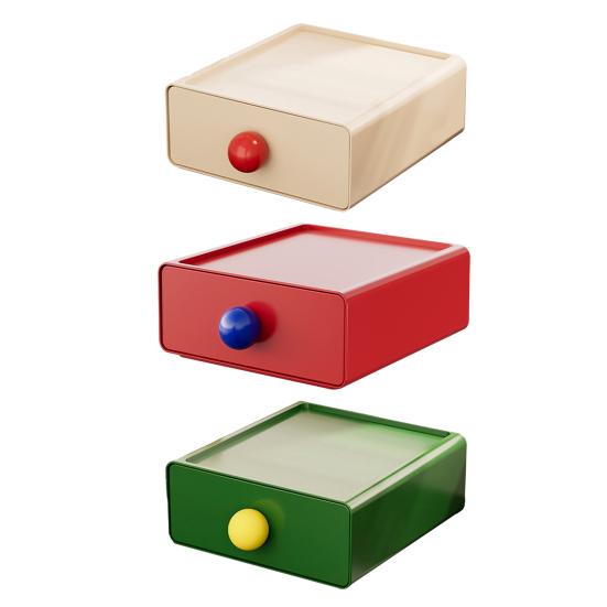 1/3Pcs Large Capacity Desk Organizer Boxes Multipurpose Waterproof Dust-proof Stackable Drawer Storage Boxes