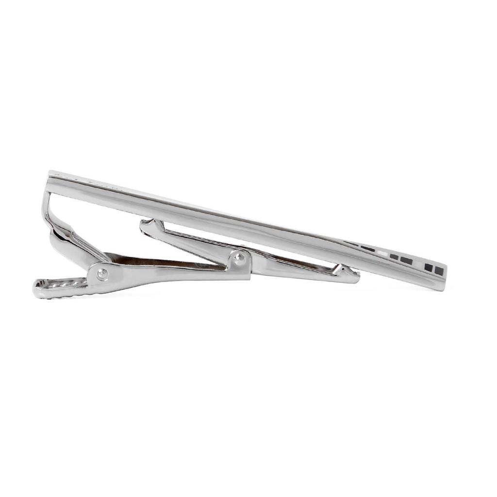 Paul Smith Twist Tie Pin and Tie Brand Accessory [Set] Multi-Epoxy Bar, Men's Silver, (002)