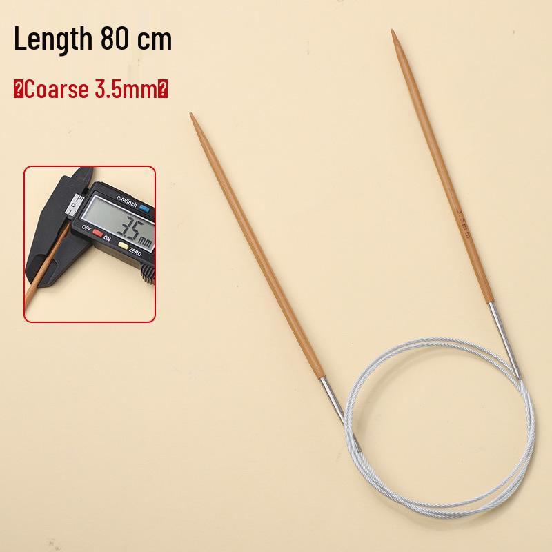 Bamboo & Stainless Steel Circular Knitting Needles - Handmade Tools for Sweater, Yarn, Crochet, and Straight Needles.
