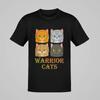 T-shirt Graphique Warrior Cats | Mignon Dessin Animé Visages de Chats Style Clan Kitty Tee