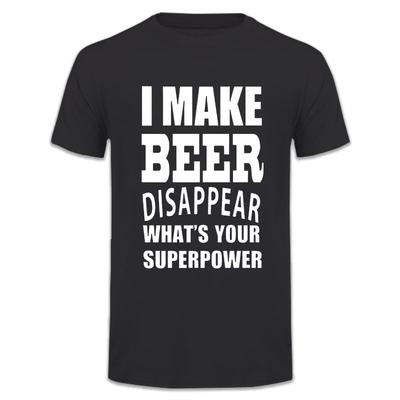 Ich lasse Bier verschwinden Was ist deine Superkraft T-Shirt Lustiges Geburtstagsgeschenk für Männer Papa Opa Kurzarm Mode T-Shirt