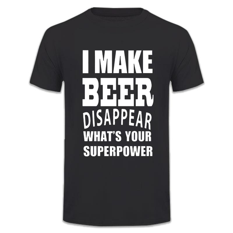 I Make Beer Disappear What Your Superpower T Shirt Funny Birthday Gift For Men Dad Grandad Short Sleeve