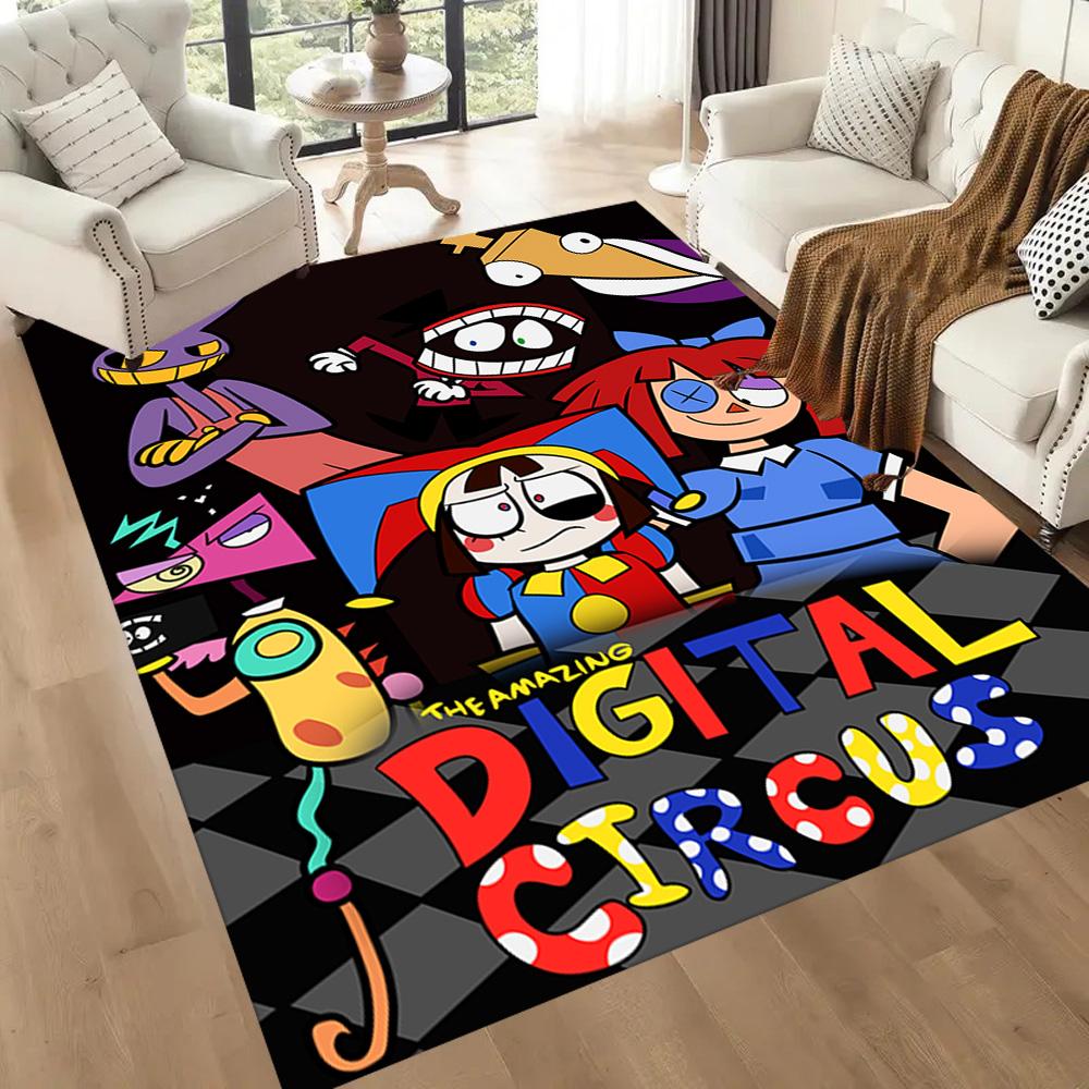 Amazing Digital Circus Square Rugs Are a Great Choice for Living Rooms, Bedrooms, Home Décor, and As Gifts.